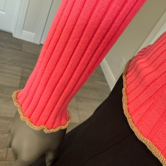 Ramy Brook Ribbed Knit Turtle Neck Long Sleeve Sweater top Size XS Pink NWT - Picture 3 of 6